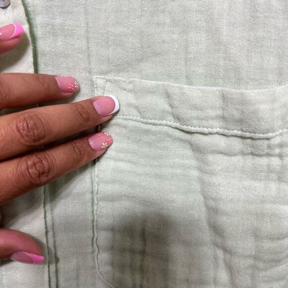 Rails x Revolve Ellis Gauze Mint Green Button Down Small Women - Picture 4 of 10